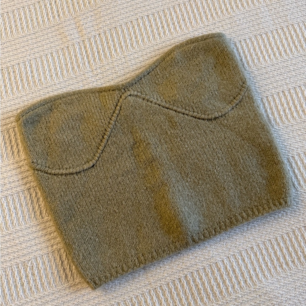 Zara Olive Green Women's Knit Top. Size Small.